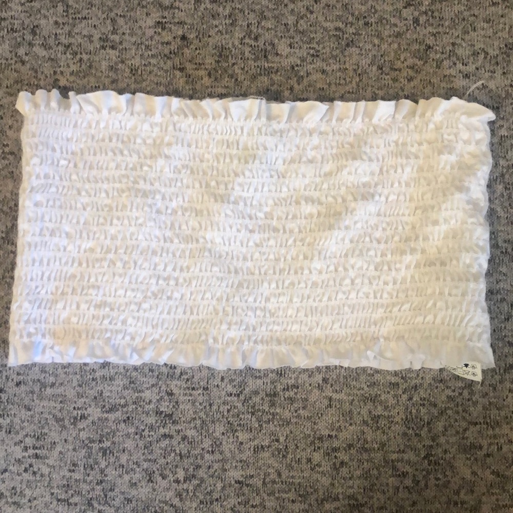 White bandeau crop top